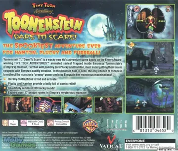 Tiny Toon Adventures - Toonenstein - Dare to Scare! (US) box cover back